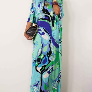 Printed Floral Maxi Dress