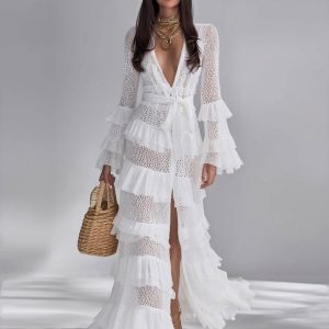 Lace Sheer Maxi Dress