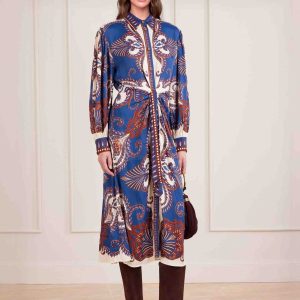 Printed Elegant Midi Dress