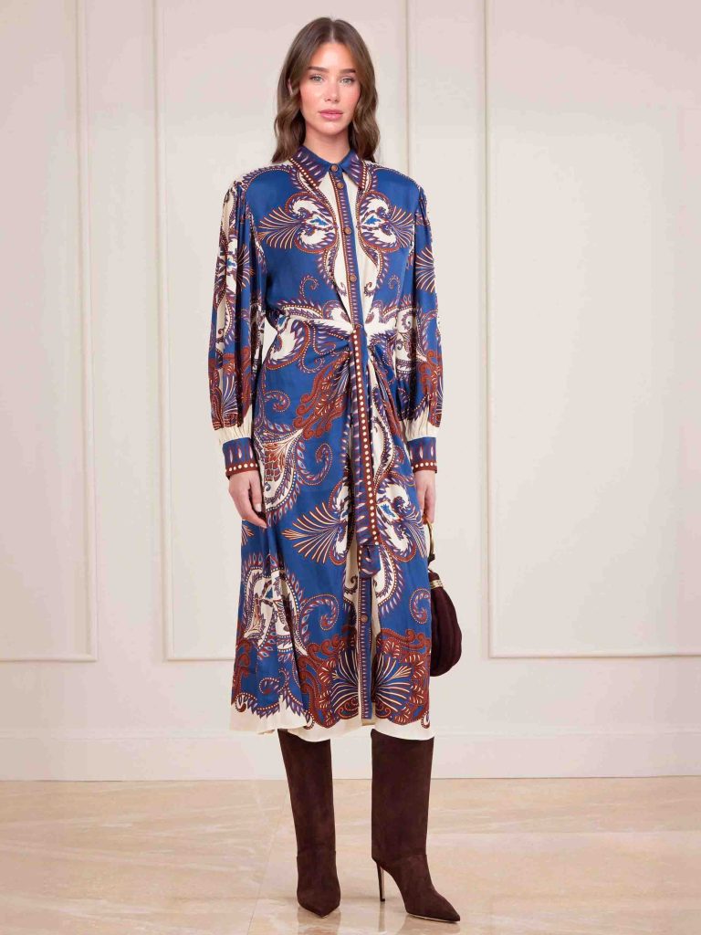 Printed Elegant Midi Dress