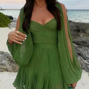 V-Neck Mini Dress