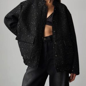 High Neck Loose Fit Jacket