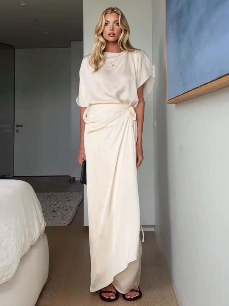 Satin Elegant Maxi Dress