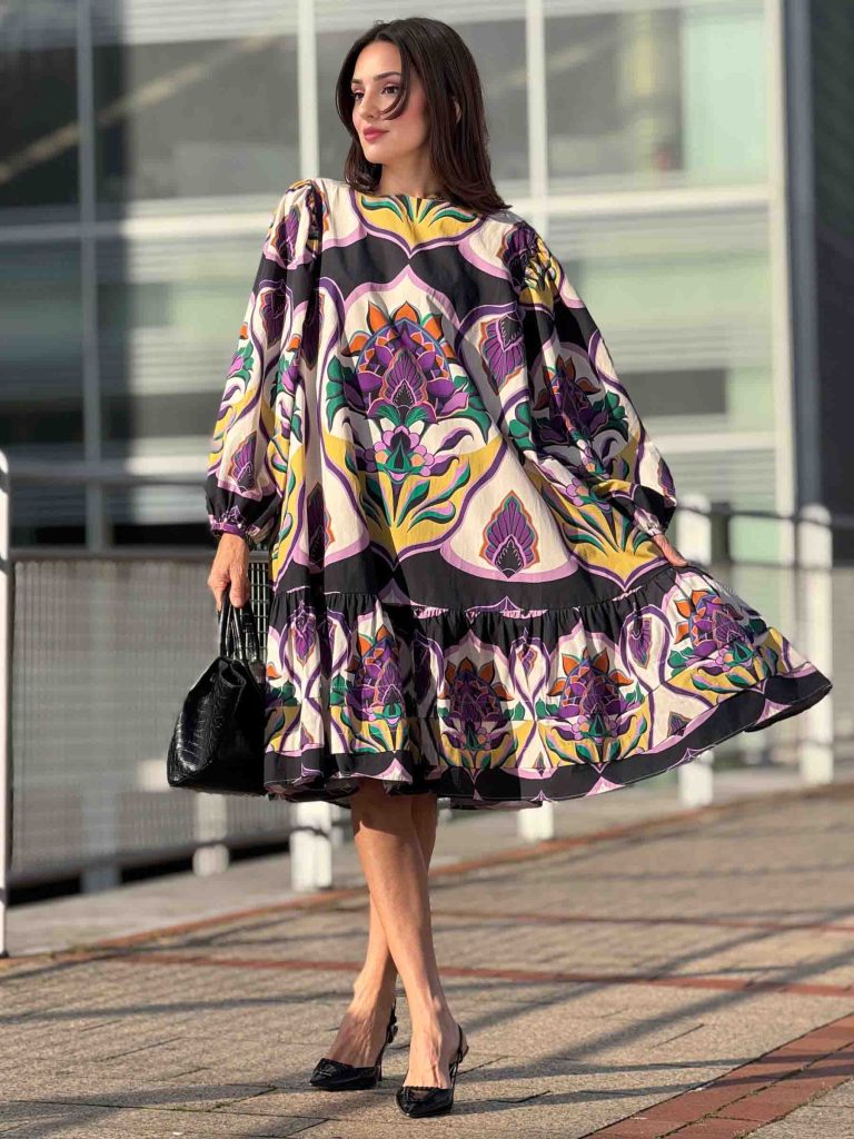 Printed Mini Dress